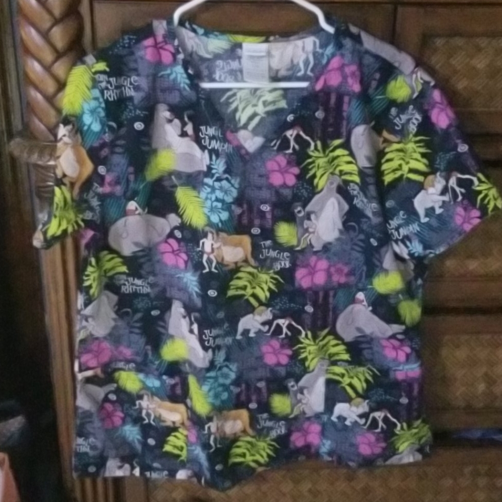 Jungle book scrub top